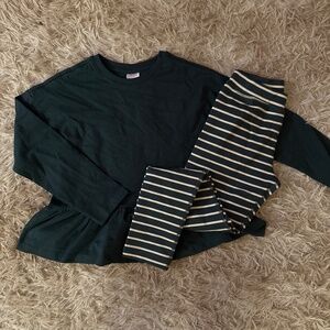 Hanna Andersson Ruffle Shirt and Pants Set Size 8 130 New without tags